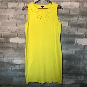 Talbots | NWT Neón green/yellow Cotton Dress